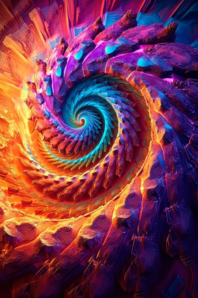Spiral design. AI Generated.